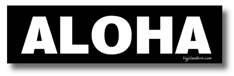 111 VINTAGE ALOHA BOLD LARGE VINYL STICKER