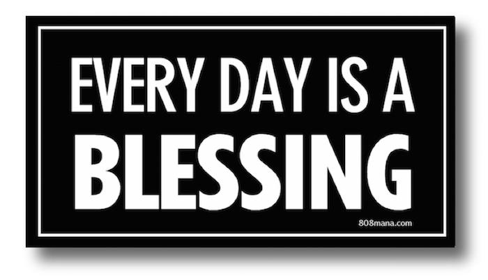 #131 EVERY DAY IS A BLESSING VINYL STICKER - ©808MANA - BIG ISLAND LOVE LLC - ALL RIGHTS RESERVED