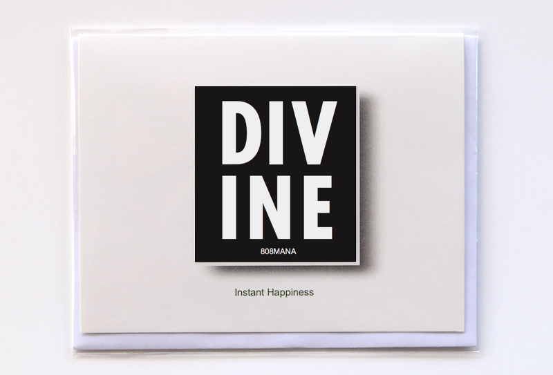 268 DIVINE- GREETING CARD AND VINYL STICKER