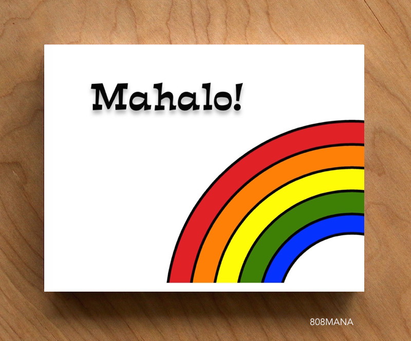 #404 MAHALO POST CARD - ©808MANA - BIG ISLAND LOVE LLC