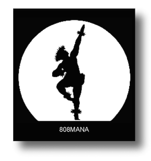 #822 HULA DANCER - VINYL STICKER - ©808MANA - BIG ISLAND LOVE LLC - ALL RIGHTS RESERVED