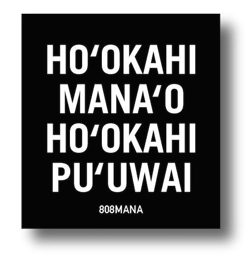 #885 HOʻOKAHI MANAʻO HOʻOKAHI PUʻUWAI - VINYL STICKER - ©808MANA - BIG ISLAND LOVE LLC