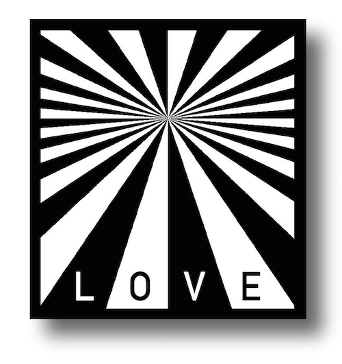 #916 BEAMS  OF LOVE - VINYL STICKER - ©808MANA - BIG ISLAND LOVE LLC