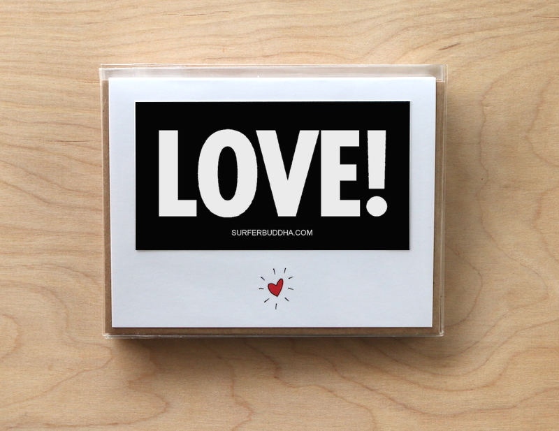 #C-820 LOVE! - GREETING CARD AND VINYL STICKER - ©808MANA - BIG ISLAND LOVE LLC