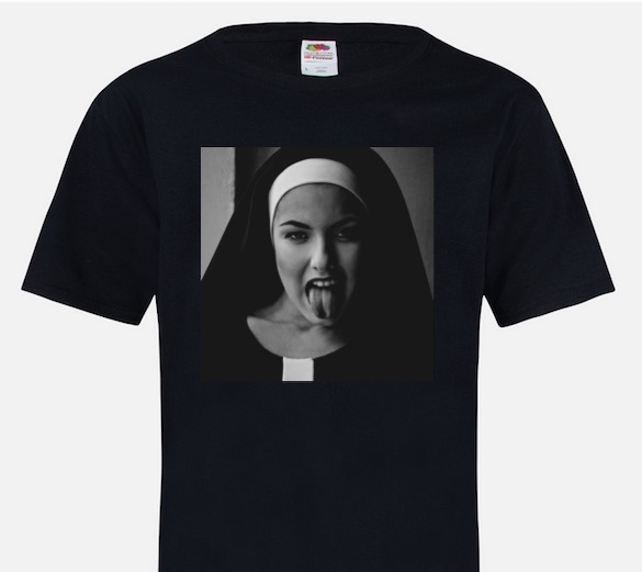 T-SHIRT "NAUGHTY NUN" UNISEX BLACK - ©808MANA - BIG ISLAND LOVE LLC